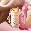 COOKER KING Stainless Steel Thermos Cup 720ML Insulated Water Bottle with Straw Leak-proof Car Vacuum Mug with Tea Strainer