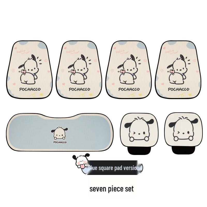 Pacha Dog Universal Eis-Seide Autositzkissen & Bezug - Niedliches Cartoon-Design für alle Jahreszeiten.