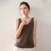 Lekasha Women's Cashmere Sleeveless V-Neck Wool Camisole for Autumn/Winter