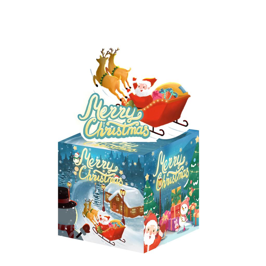 Theme Christmas Party Props Gift Box Paper Material Festive Supplies Decorations