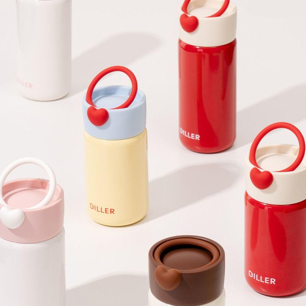 With Handle Mini Thermos Cup Drinking Kettle Thermal Water Bottle  Children Girls Boy