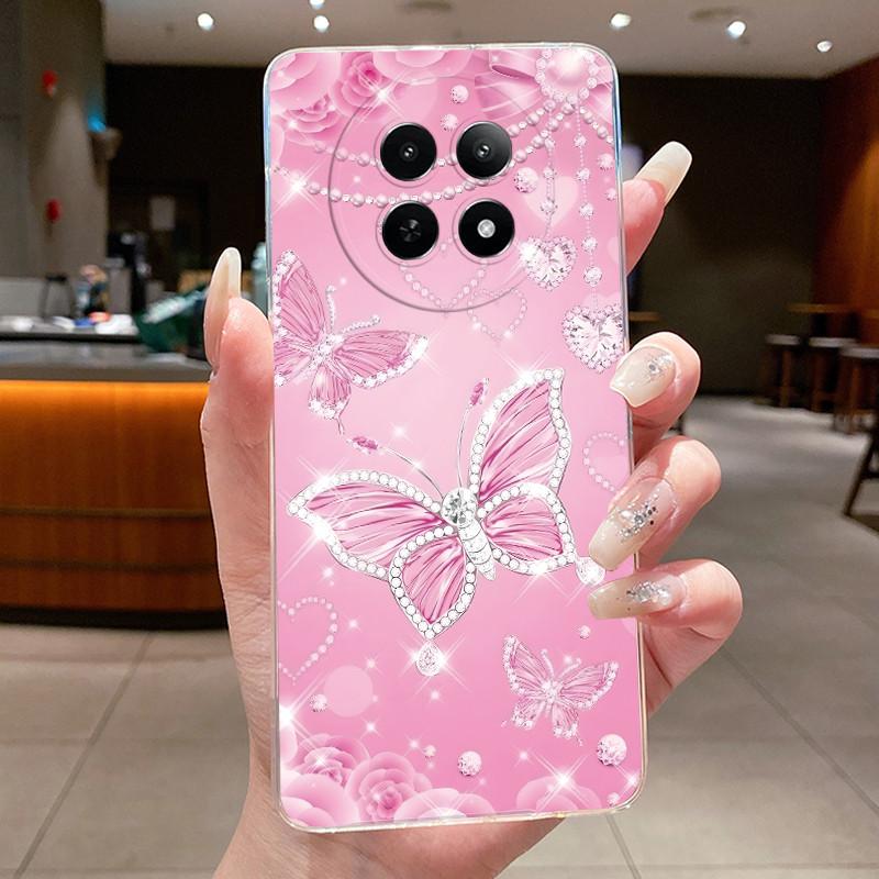 Phone Case For Realme 12 5G 12X 5G 13 5G C65 Protective Cases Realme Narzo N65 70X Capa Flower Butterfly Soft Silicone TPU Cover