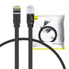 Flat Network Cable Baseus High Speed, Ethernet Rj45, Gigabit, Cat.6, 1M (Black)