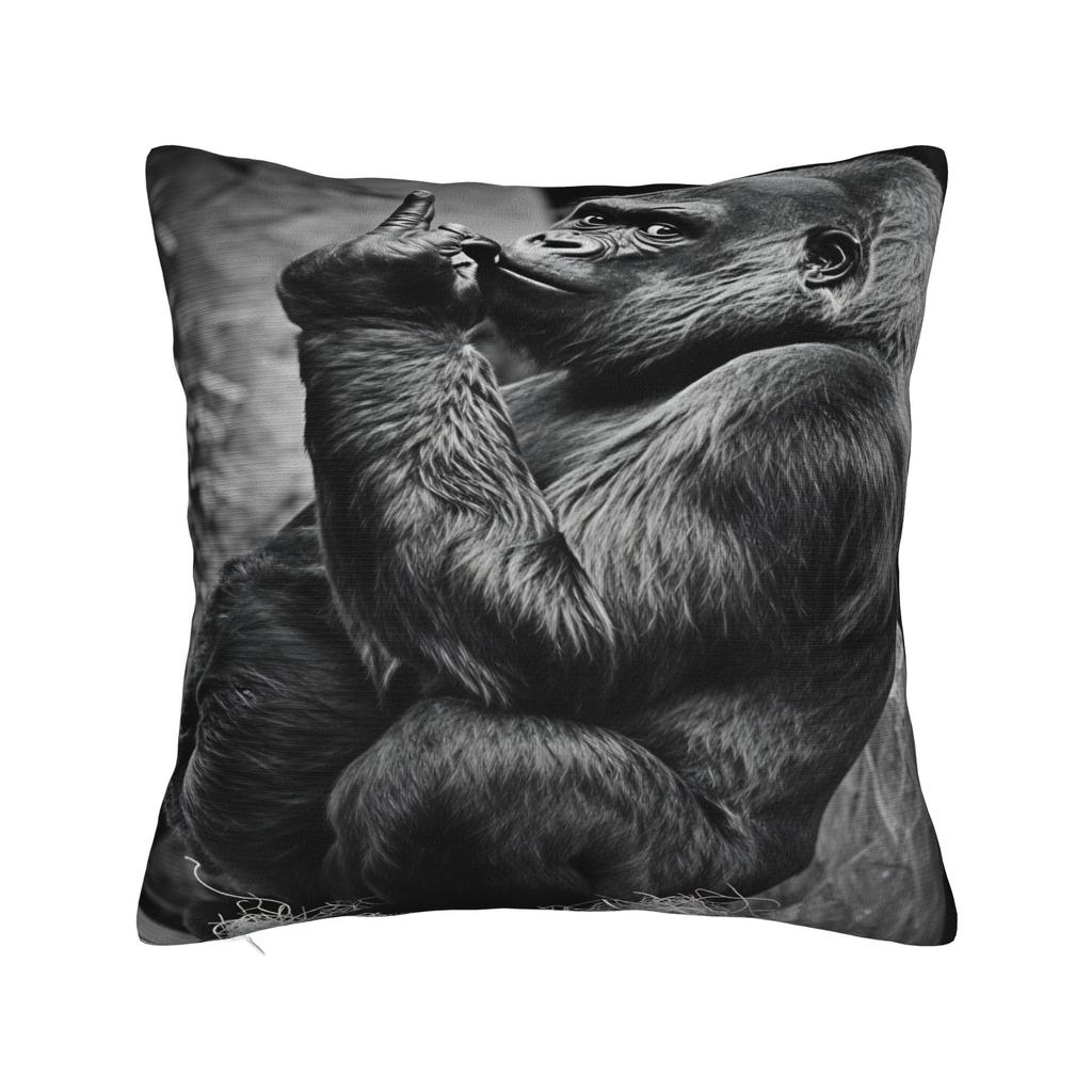 Gorilla Middle Finger Pillow Cover Kawaii Pillow Case For Chair Sofa Home Decor Design Pillowcases Birthday Present
