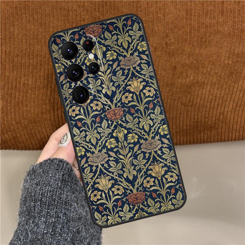 William Morris Phone Case For Samsung Galaxy S25 Ultra S9 S10 S20 FE S21 S22 S23 Plus S24 Ultra Back Cover