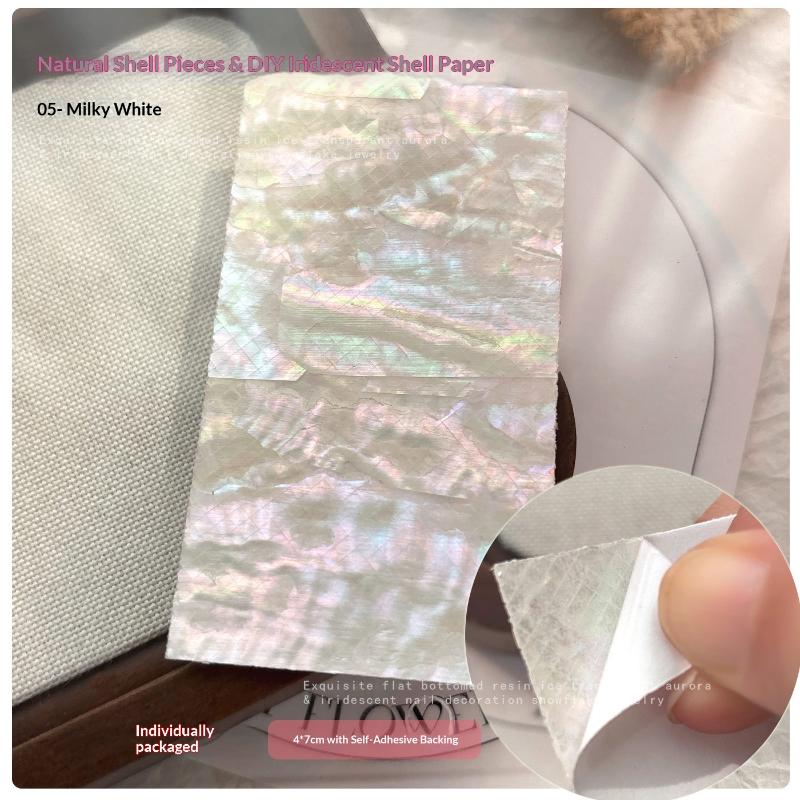 Luxury Shell Nail Charms, Elegant & Colorful Self-Adhesive Decals for an Upscale Manicure Look, DIY Nail Accessories