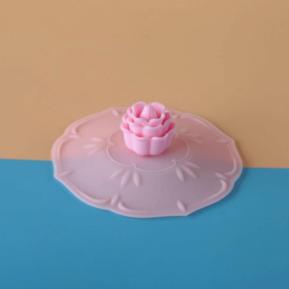 

3PCS Hot Cup Lid Heat-Resistant Silicone Flower Cup Lid Flexible Decorative Mug Sealed Cap Dust-Proof Mug Cover Office