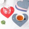 4Pcs Thickened Anti-scald Trivet Heart Outline Table Protector Coaster Cafe Cup Mat Use