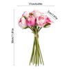 Gift 12 Head Artificial Flower Bouquet Silk Handmade Wedding Bouquet Romantic Lifelike Fake Flowers Wedding Decoration