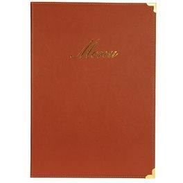 Protège menu classique a4 rouge