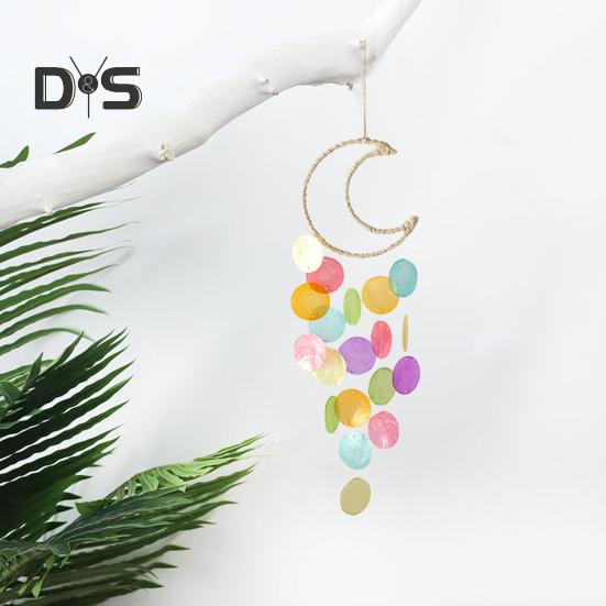 Handmade Dream Catcher Pendant Exquisite Beautiful Shell Moon Dream Catcher Wind Chime