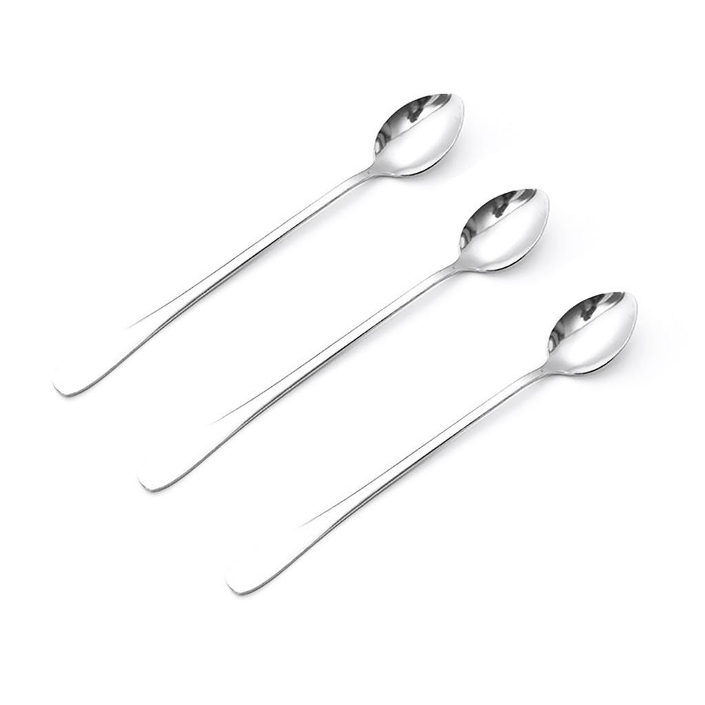 Long Handle Spoons Stainless Steel Elegant Multi Functional Stirring Spoons for Coffee Tea Dessert 3pcs Pointed Head