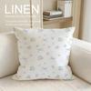 Small Floral Plaid Cushion Cover Linen Decorative Pillowcase Set Pcs X X X Breathable Washable Sofa Cushion Cover