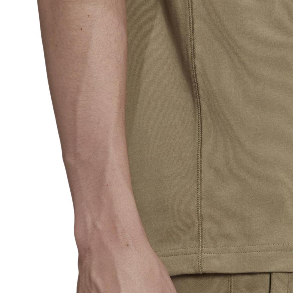 Adidas Originals Adi Color Series Brand Logo Embroidered Round Neck Short Sleeve T-Shirt Men Tops Olive H62520