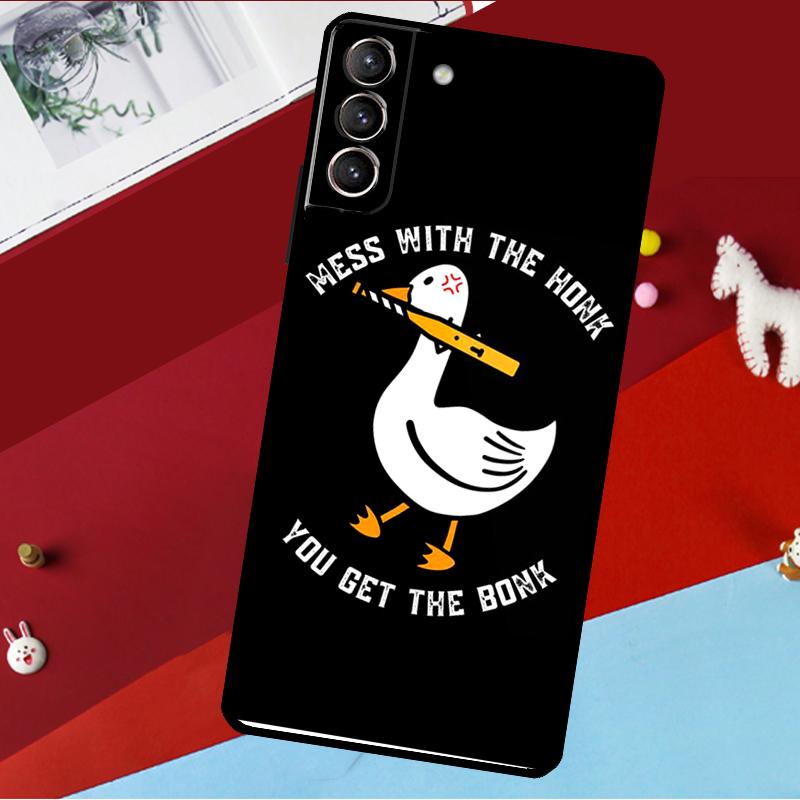 Ente Gans Quak Bonk Lustiges Meme Hülle Für Samsung Galaxy S25 S24 S22 S23 Ultra Plus S20 S21 FE S9 S10 S24 FE Handyhülle