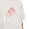 Adidas Printed Letter Casual Straight Round Neck Short Sleeve T-Shirt Women Tops Lotus IM8886