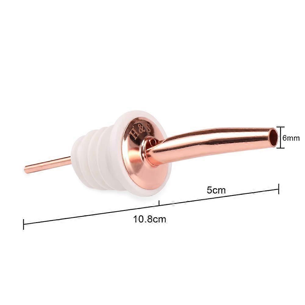 6 Spirit Bottle Pourers Freeflow Olive Oil Drizzler Pourer Spout Stainless Steel Silver Rose Gold