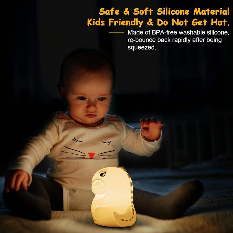 Dinosaur Silicone Light Bedroom Dinosaur Nightlight Bedroom Dinosaur Light For Kids Decorative Dinosaur Patting Night Light For