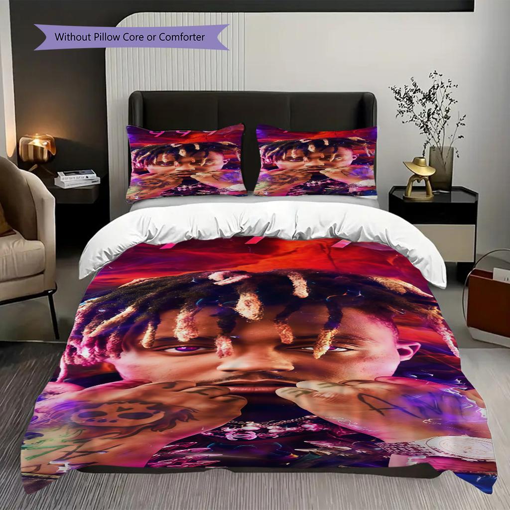 Juice Wrld Digital Art Tribute Threepiece Set 1 Duvet Cover 2 Pillowcase Without Core Bedding Set Soft And Comfortable