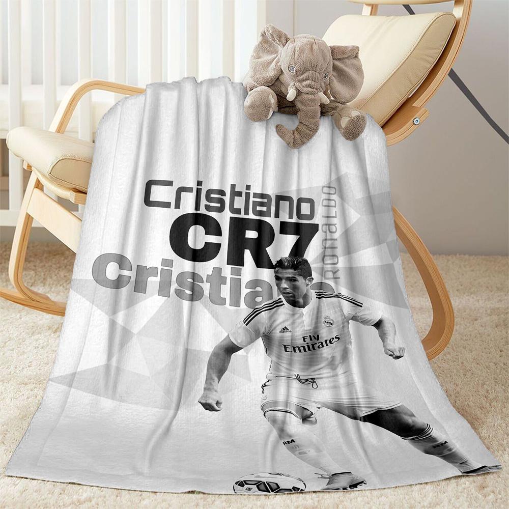 Cr7 Football Legend Blanket Soft & Cozy Perfect for Sofa Chair Bedding All-Season Use Digital Print Gifts For Family Or Friends