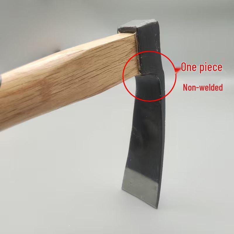Zhengqing No. 7 Forged Small Hoe with Wooden Handle - Durable Gardening Tool for Digging Bamboo Shoots, Planting, and Soil Loosening