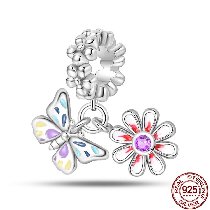 Fit Charms Fororiginal Bracelets 100%Copper Luminous Butterfly Series Beads Diy Jewelry Making For Women Gift