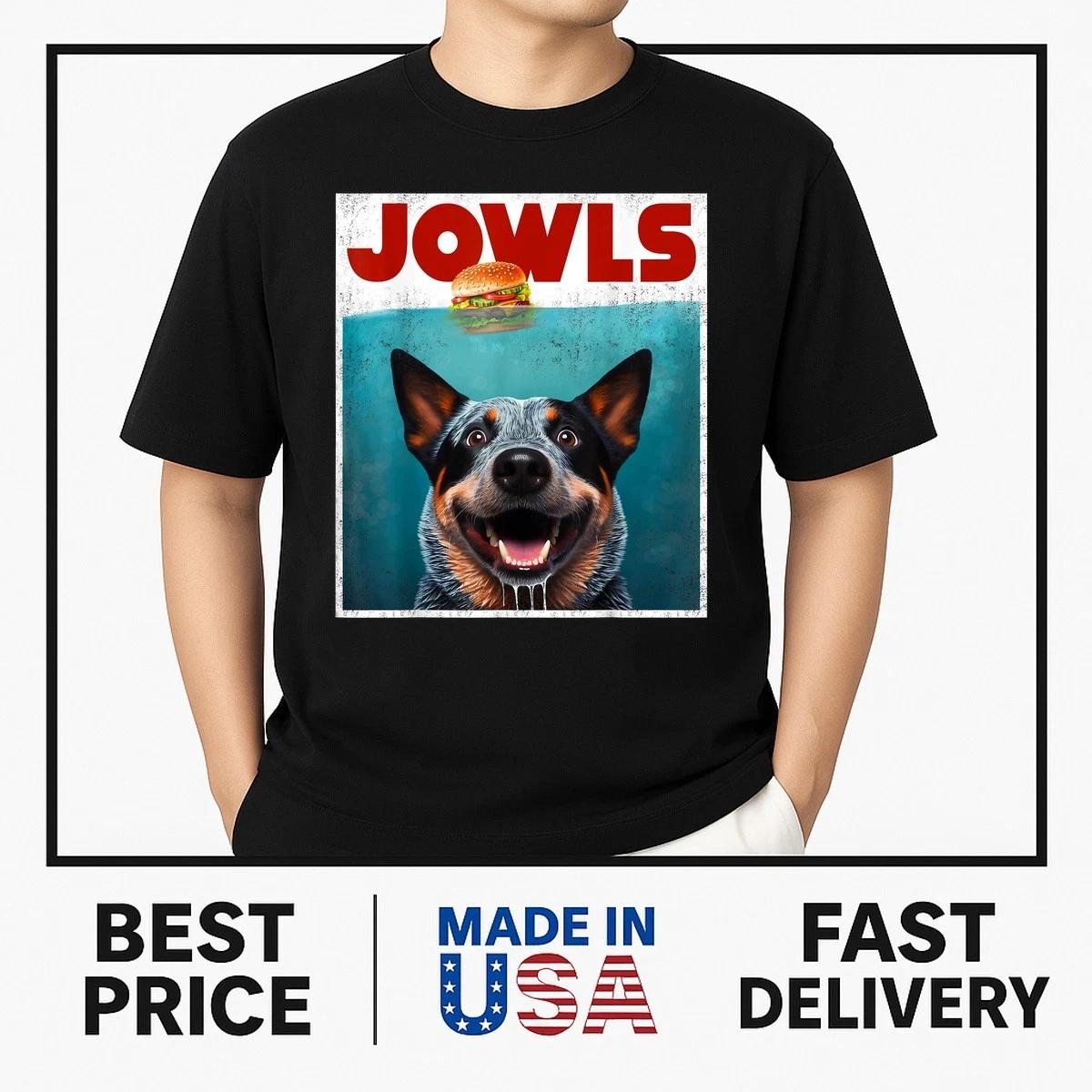 Funny Australian Cattle Dog Blue Heeler Drool Jowls, Dog Mom T-Shirt BESTSELLER L
