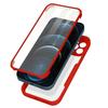 Coque de protection - pour iPhone - 12 Pro - 360° - Rouge - Transparente avec contour rouge