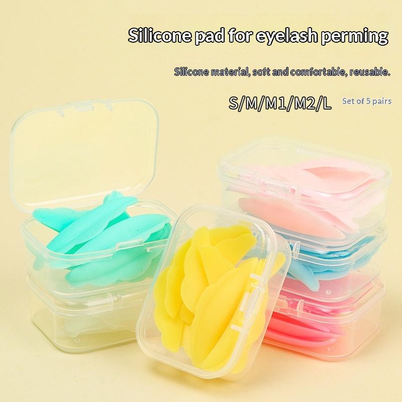 5 Pairs Eyelash Lifting Kit Silicone Lamination Pad Reusable Eyelash Perm Rods 3D Eyelash Curler Accessories Tools