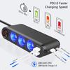 Auto Socket Lighter Splitter 3 Socket, 200W Auto Socket Lighter Adapter with 20W PD3.0 USB C Car Charger, 18W QC3.0 Voltmeter Switch Outlet 12V/24V