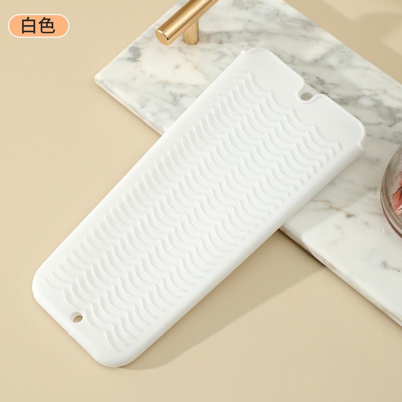 

1pcs Multi-functional Silicone Heat Protecting Pad Curling Iron Set Hair Straightener Storage Bag Anti Hot Bag Portable Beauty T белый