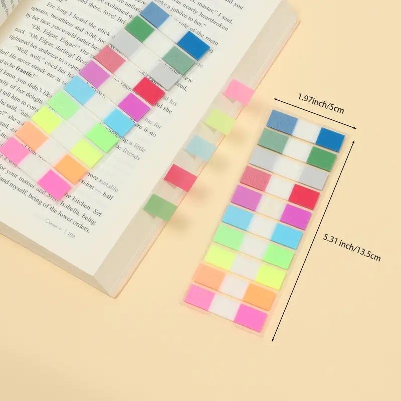 Morandi Color Transparent Index Sticker Extraction PET Fluorescent Label Indicator Sticker Stickable Convenience Sticker