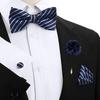 Korean Style 4-Piece Men's Bow Tie & Pocket Square Set for Weddings & Formal Events