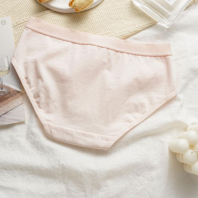 Women's Low Waist Vertical Striped Cotton Panties Simple Comfortable Briefs Four Seasons Wearable Underwear