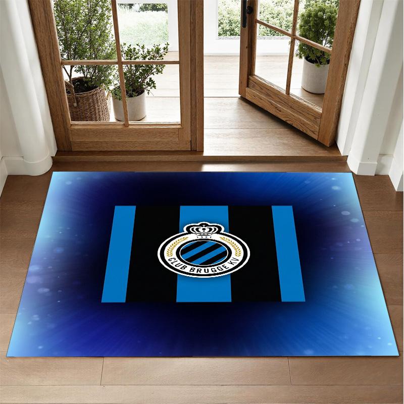 Club Brugge FC Design Crystal Velvet Rug Soft Decorative Mat for Bedroom Entrance