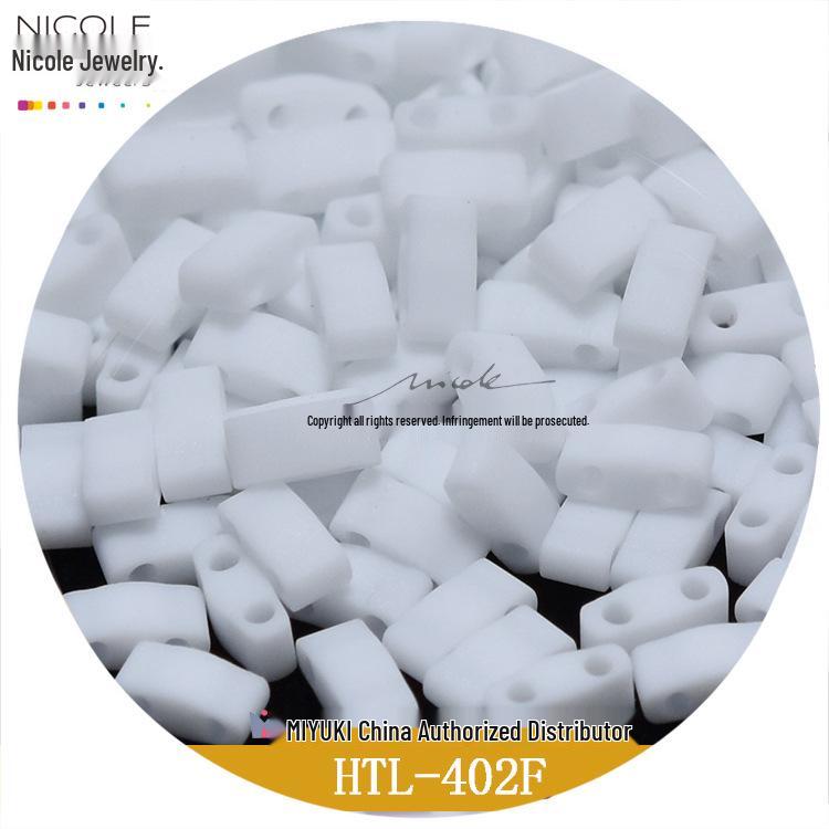 Miyuki Matná Série Half Tila Korálky 5x2.3x1.9mm, Balení 10g (DIY Korálkování)