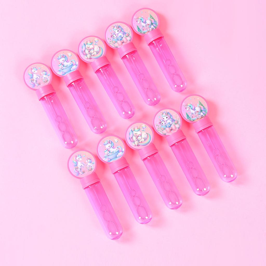 10pcs Rainbow Unicorn Bubble Tube Soap Bottle Unicorn Girl Birthday Party Decoration Kid Favors Bubble Wand Baby Shower Supplies