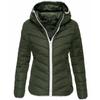 Korean-Style Women's Solid Color Hooded Cotton Jacket - Casual, Warm, and Slim Fit for Autumn/Winter