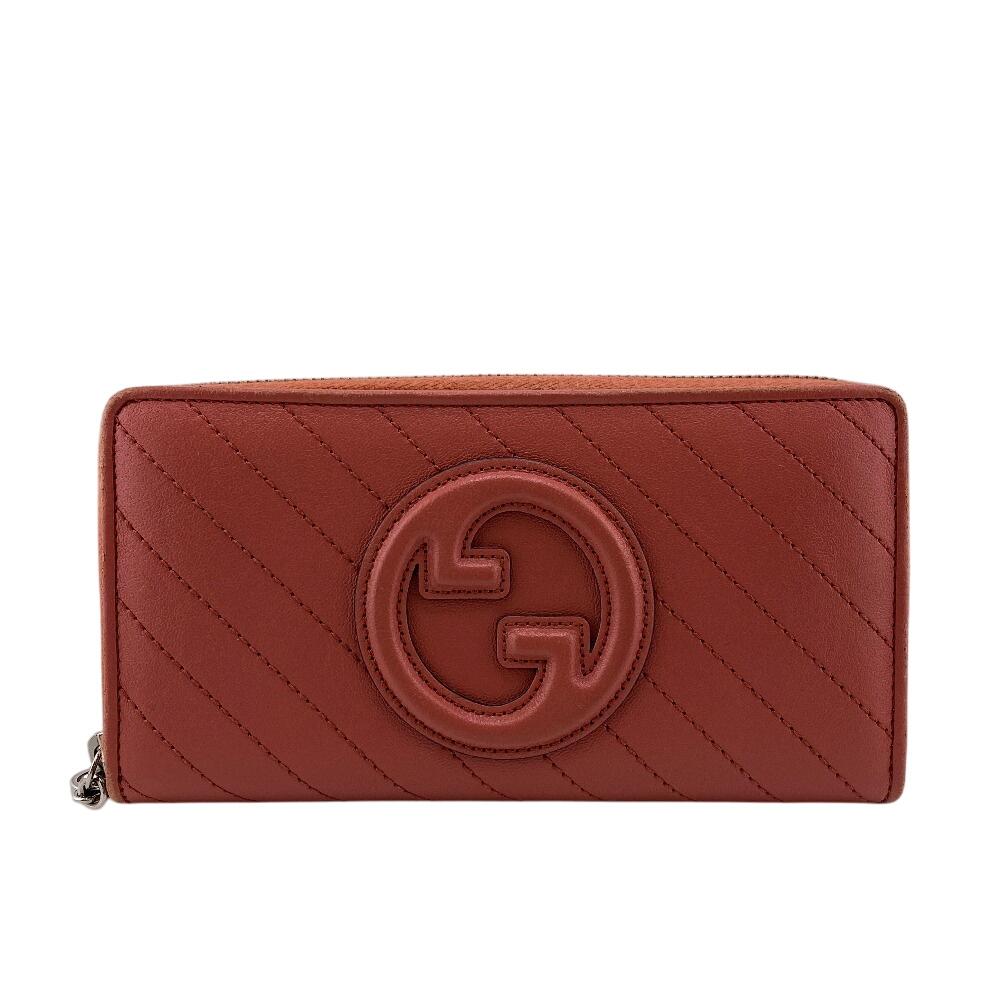 

GUCCI 760312 Zip Around Blondy leather Purse pink leather Women Used