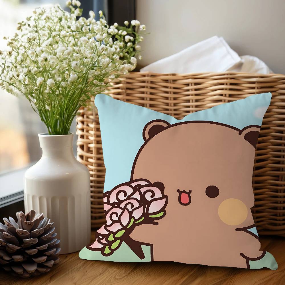 Cartoon B-Bubu Dudu Office Cushion Pillowcase Car Cushion Cover45X45CM Lumbar Pillowcase Sofa Pillowcover