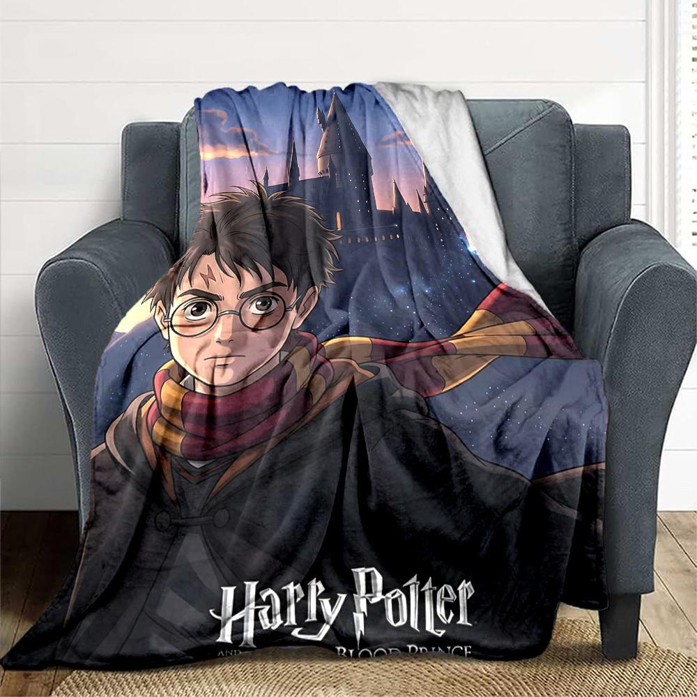 1pc Hogwarts Castle Blanket Lightweight Flannel Throw For Sofa, Bed, Travel, Livingroom, Office, Couch, Chair, And Bed