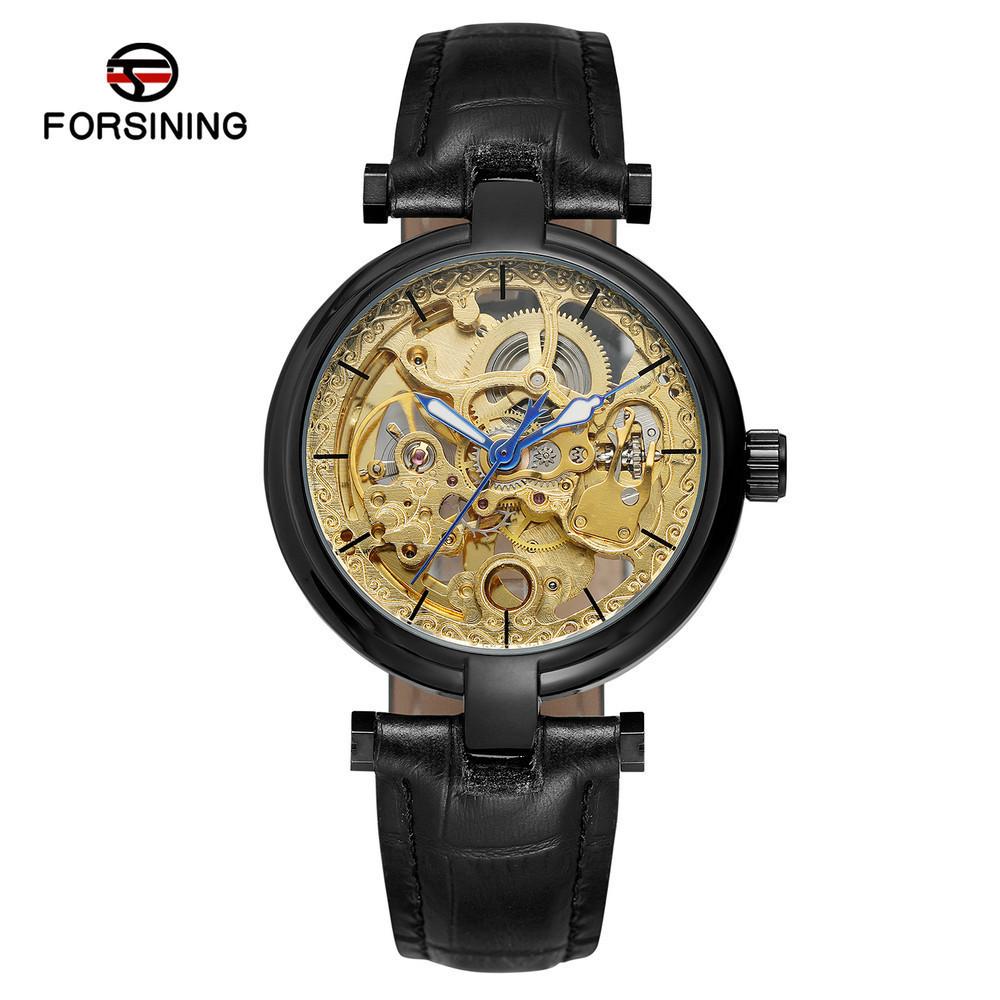 FORSINING Men's Fashion Carved Hollow Fully Automatic Waterproof Mechanical Watch