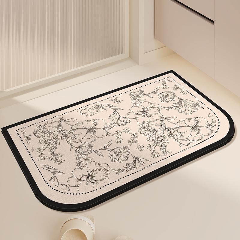 

Special-shaped Cloud Diatom Mud Quick-drying Floor Mat Bathroom Water Absorption Door Mat Technology Velvet Medieval Door Foot Mat 50 * 80cm