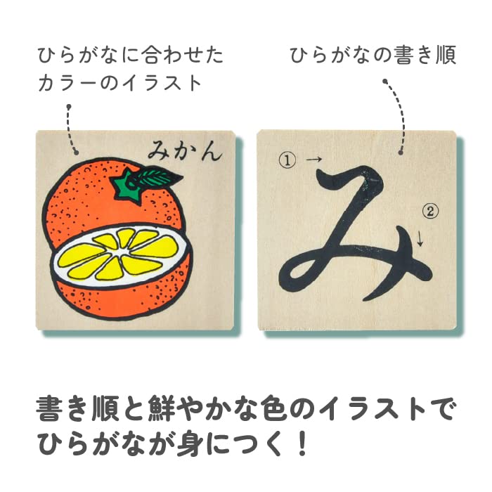 Sakai Sangyo Gujo Hachiman Hiragana Building Blocks, Ages 18 Months to 1.5 Years, Made in Japan, Wooden, Montessori