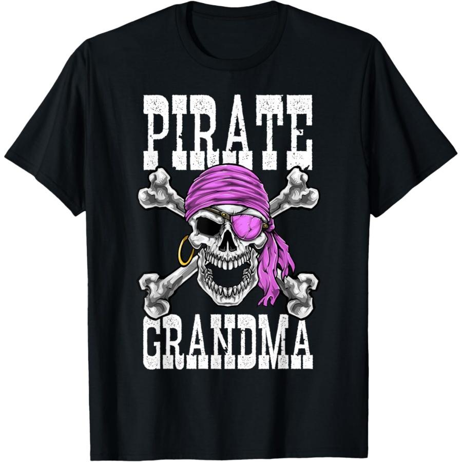 Pirate Grandma Grandmother Halloween Pirate Themed T-Shirt XXXXXL чёрный