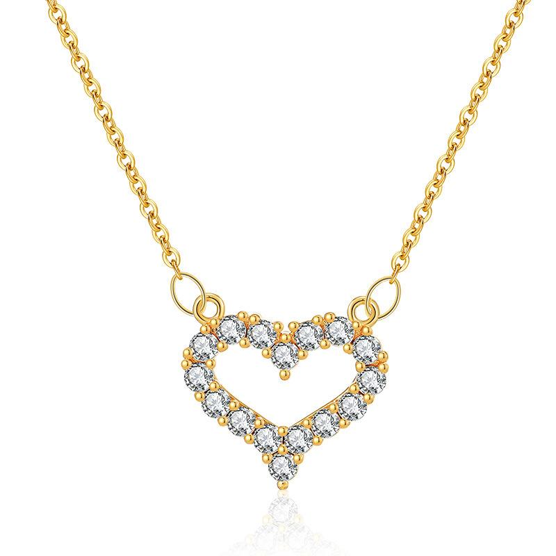 Mixed Color Zircon Clavicle Chain Minimalist Light Luxury 18k Gold Plated Fashion Necklace