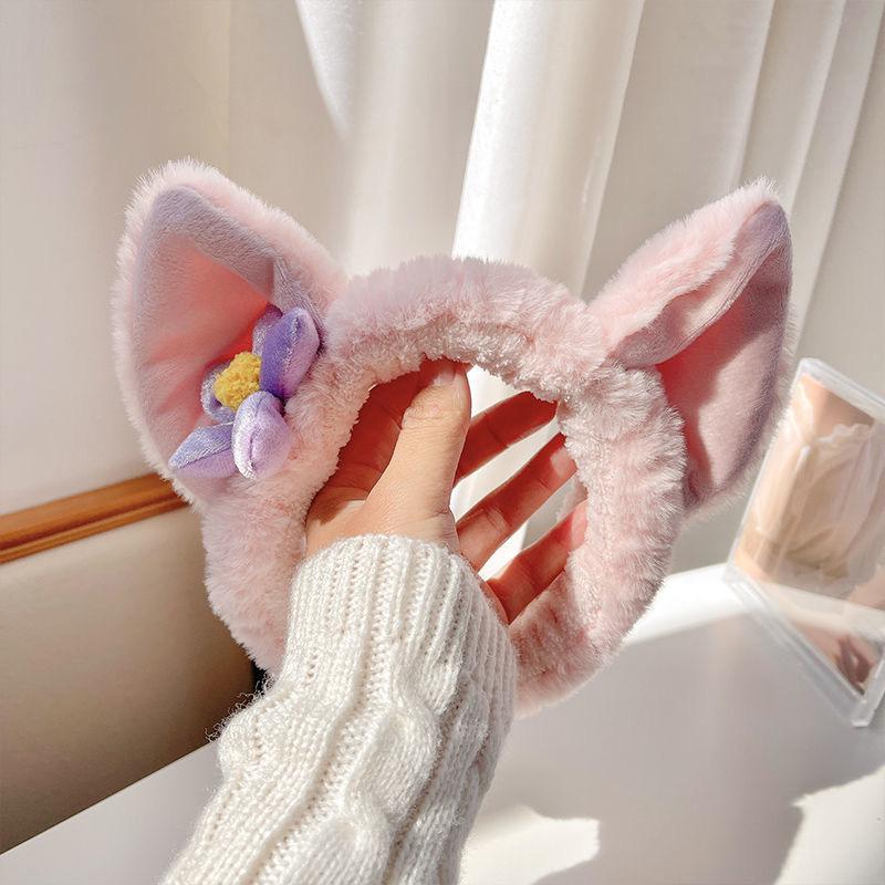 Cartoon Plush Headband: Cute Hair Accessory for Women & Kids, Perfect for Face Washing