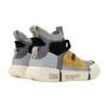 Li Ning Way Of Wade Mesh Slip Resistant Abrasion Resistant Mid Top Vintage Basketball Shoes Womens Beige Blue Gray AGWN024-3