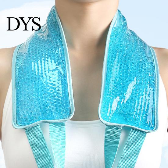 Hot Compress Ice Pack Gel Bead Neck with Strap Reusable Sprain Swelling Sports Injuries Good Fluidity Cervical Spine Pain Relief Cold Long Wrap