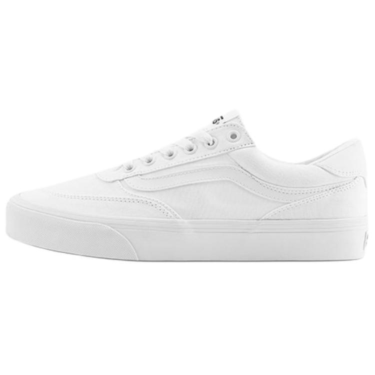 Vans Brooklyn LS Slip Resistant Abrasion Resistant Low Top Skateboard Shoes Men's White Sneakers VN000D7QWWW